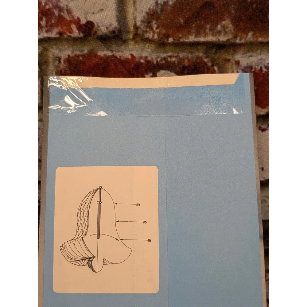 Vintage 1980 Hallmark Honeycomb Bell 11 Inch Blue Paper Hanging Decoration